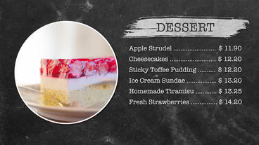 Vintage Food Menu Restaurant Display Digital Signage After Effects Template Royalty Free Food Menu Slideshow After Effects Template Free