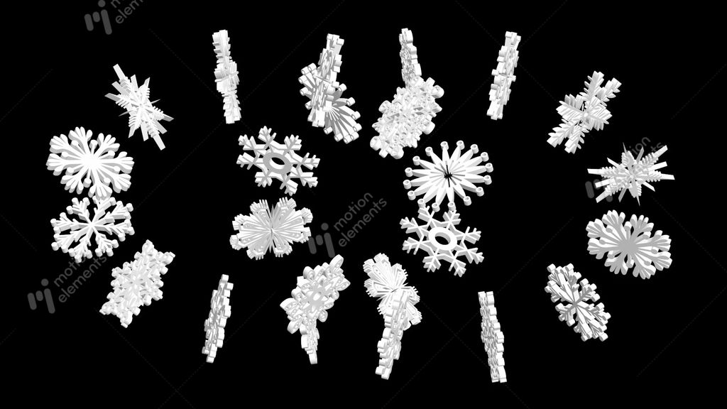 Realistic Snowflake Animation MotionElements