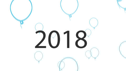 2018 Blue vector Balloons
