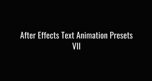 After Effects Animation Preset After Effects Animation Preset